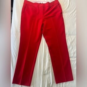 LOFT Vibrant Red Cropped Pants